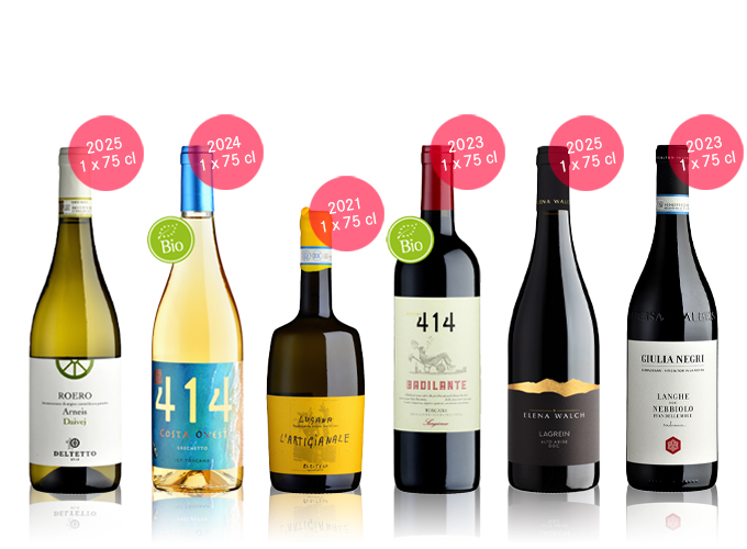 Frühlingshafte Weine - Degustationskarton